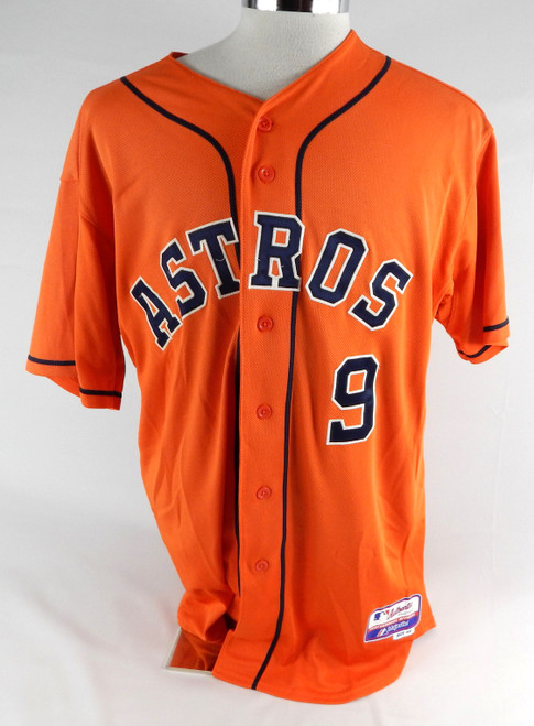 2013-17 Houston Astros #9 Game Used Orange Jersey Name Plate Removed 48 055