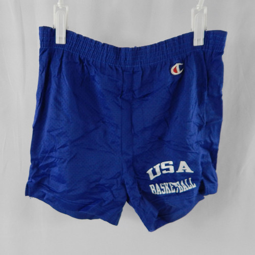 1990s Team USA Basketball Game Issued Blue Practice Shorts S+2 333