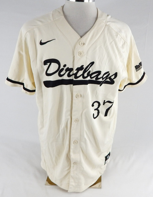 2018 Long Beach State Dirtbags #37 Game Used Cream Jersey Baseball XL 826