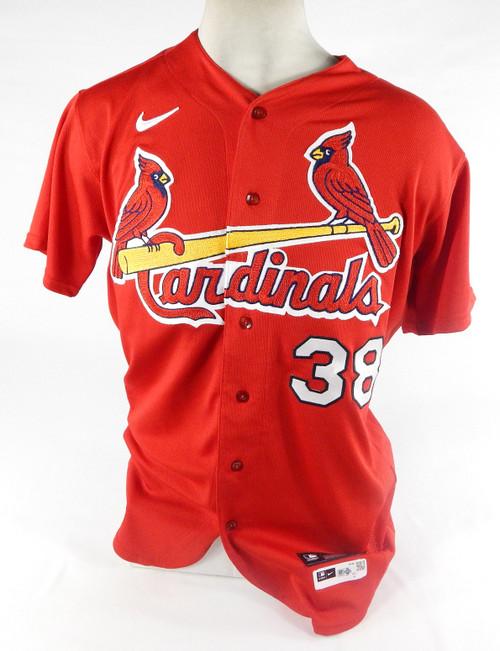 2021 St Louis Cardinals Kodi Whitley #38 Game Issued Pos Used Red Jersey ST BP 46 DP71016