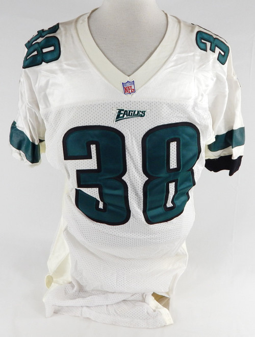 1996 Philadelphia Eagles #38 Game Issued White Jersey 46 128