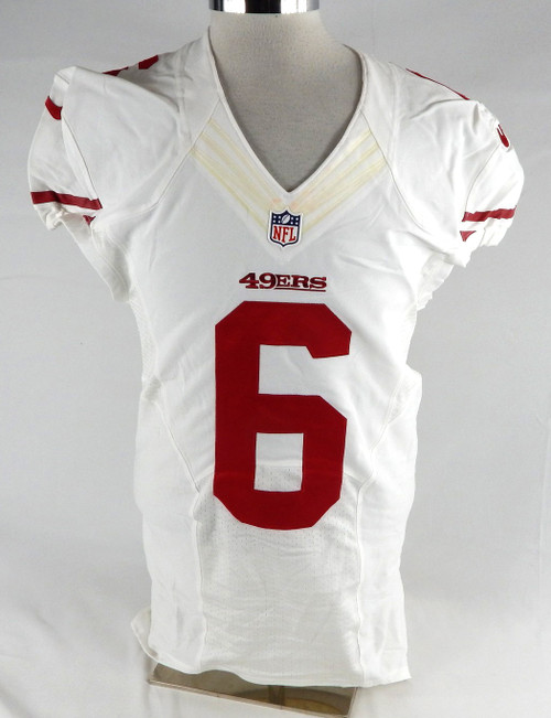 2013 San Francisco 49ers Austin Collie #6 Game Issued White Jersey NP R 42 200