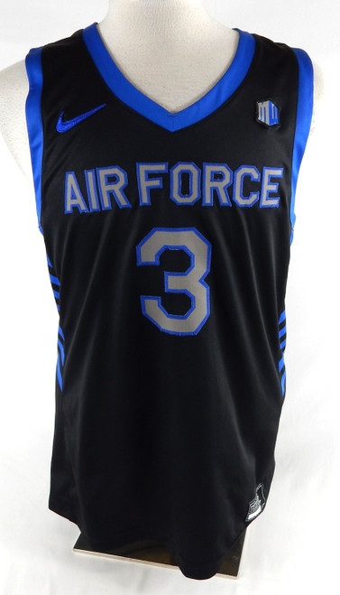 2023-24 Air Force Falcons #3 Game Issued Pos Used Black Jersey Basketball L 300