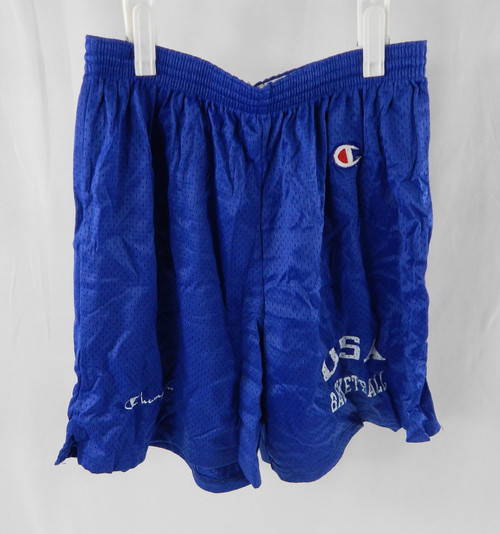 1990s Team USA Basketball Game Issued Blue Practice Shorts L 334