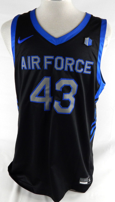 2023-24 Air Force Falcons #43 Game Issued Pos Used Black Jersey Basketball XL 05