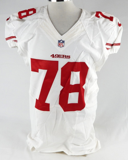 2016 San Francisco 49ers #78 Game Issued White Jersey 46 089