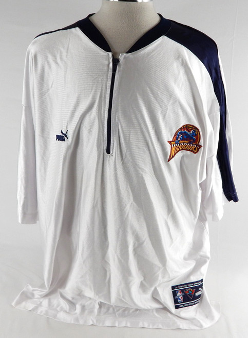 1999-00 Golden State Warriors Erick Dampier #25 Game Used White Shooting Shirt 7