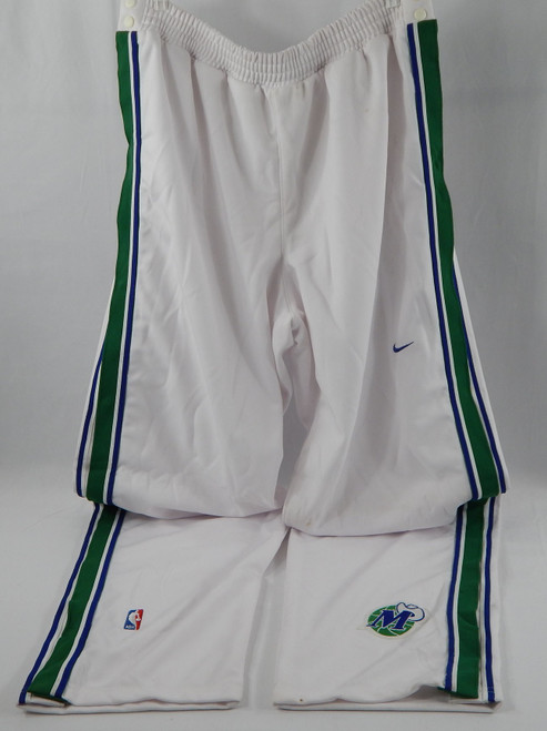 1997-04 Dallas Mavericks #5 Game Used White Warm Up Pants 3XL+6 374