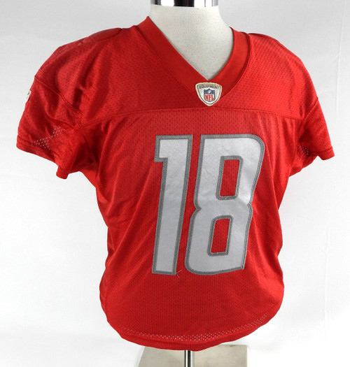 2018 Detroit Lions Chris Lacy #18 Game Used Red Practice Jersey 46 940
