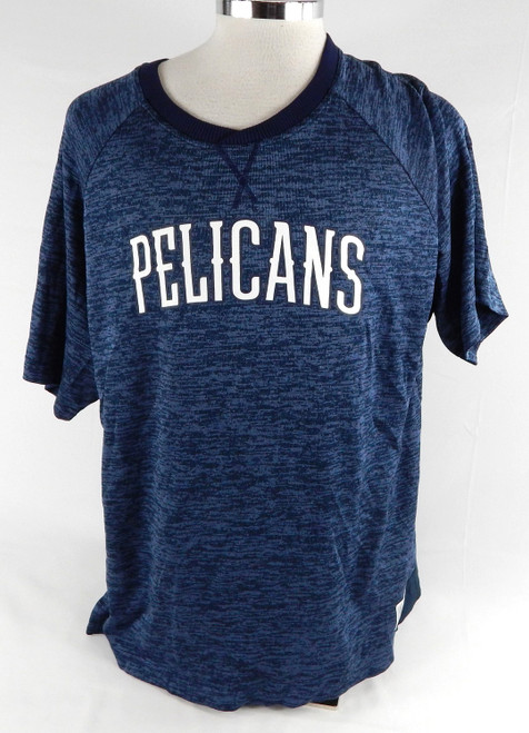 2016-17 New Orleans Pelicans Omer Asik #3 Game Used Navy Shooting Shirt XL 152