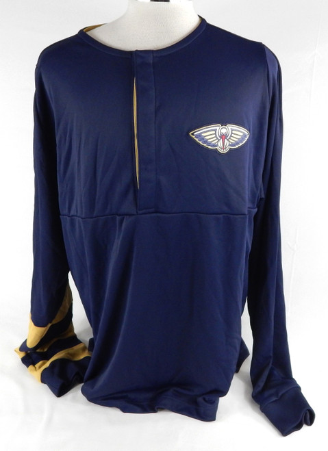 2016-17 New Orleans Pelicans Anthony Davis #23 Game Used Navy Shooting Shirt 153