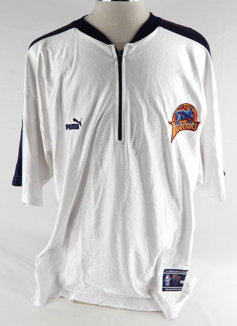 1999-00 Golden State Warriors Sam Mack #7 Game Used White Shooting Shirt 2XL 179