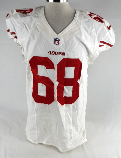 2016 San Francisco 49ers Zane Beadles #68 Game Issued White Jersey NP R 48 202