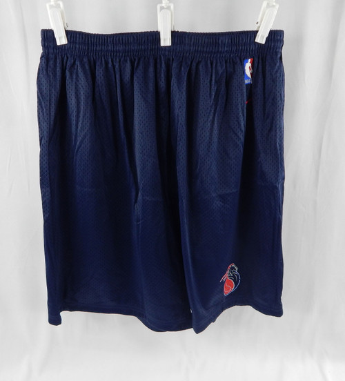 1997-04 Detroit Pistons Game Issued Navy Training Shorts 3XL 298