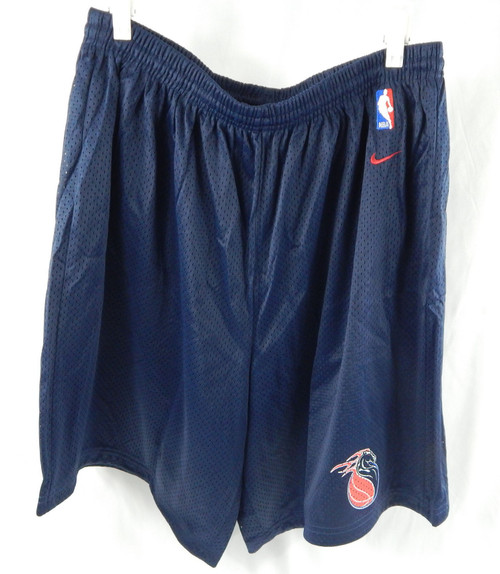 1997-04 Detroit Pistons Game Issued Navy Training Shorts 3XL 275