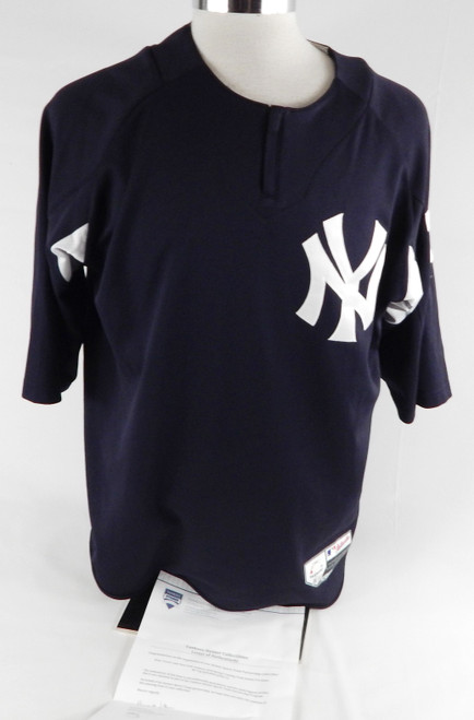 2018 New York Yankees Trevor Lane #76 Game Issued Pos Used Navy Jersey BP Top 1