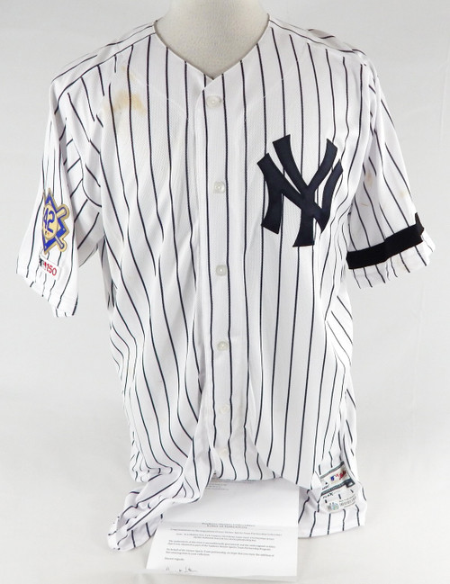 2019 New York Yankees DJ LeMahieu #42 Game Used White Jersey Jackie Robinson