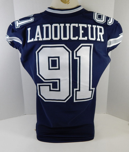 2017 Dallas Cowboys L.P. Ladouceur #91 Game Issued Navy Jersey Jersey 50