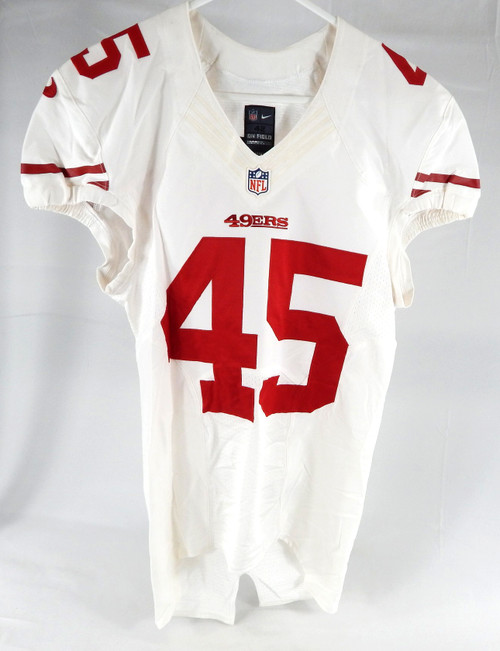 2012 San Francisco 49ers #45 Game Issued White Jersey 42 314