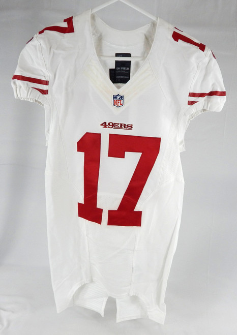 2014 San Francisco 49ers Chuck Jacobs #17 Game Issued White Jersey 38 323