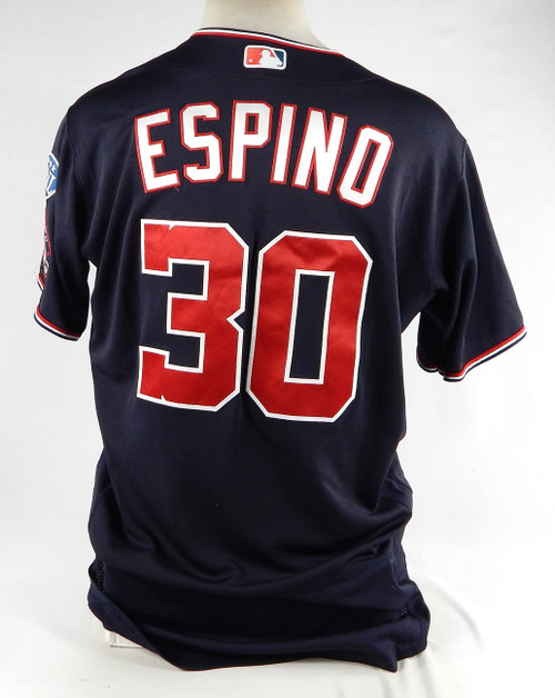 2023 Washington Nationals Paolo Espino #30 Game Issued Pos Used Navy Jersey 46 2