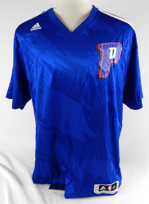 2013-14 Detroit Pistons Tony Mitchell #9 Game Used Blue Shooting Shirt 3XL 728