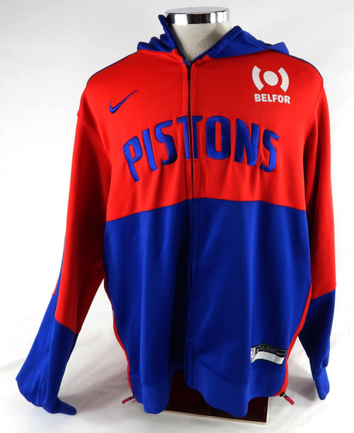 2024-25 Detroit Pistons Malik Beasley #5 Game Used Red Warm Up Jacket XL 239