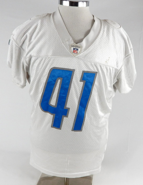 2019 Detroit Lions JD McKissic #41 Game Used White Practice Jersey 343