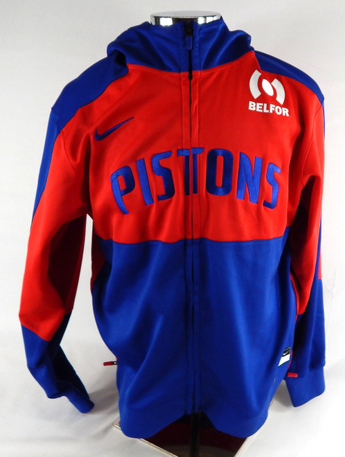 2024-25 Detroit Pistons Dennis Schroder #17 Game Used Red Warm Up Jacket XL 243