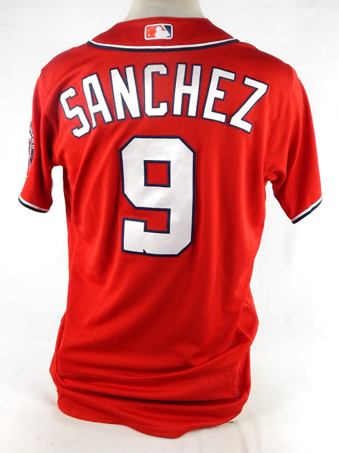 2021 Washington Nationals Adrain Sanchez #9 Game Issued Pos Used Red Jersey 73