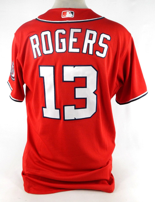 2022 Washington Nationals Josh Rogers #13 Game Issued Red Jersey 46 DP79786