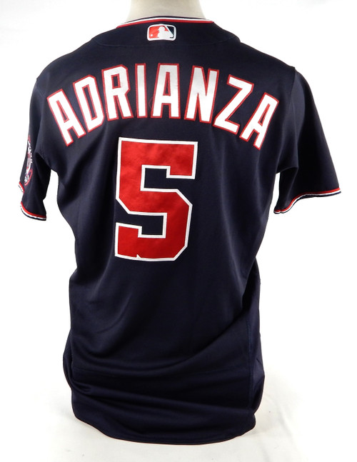 2022 Washington Nationals Ehire Adrianza #5 Game Issued Pos Used Navy Jersey 48