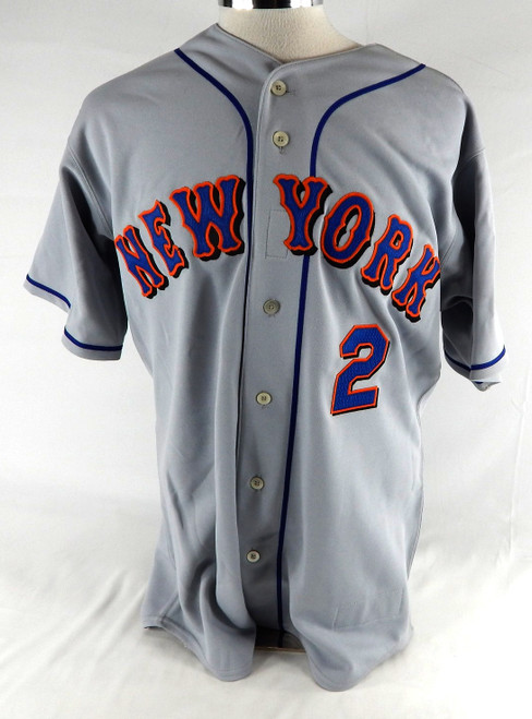 New York Mets Chris Basak #2 Game Issued Grey Jersey 46 061