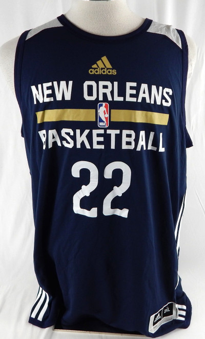 2016-17 New Orleans Pelicans Chris Copeland #22 Game Used Navy Practice Jersey 7