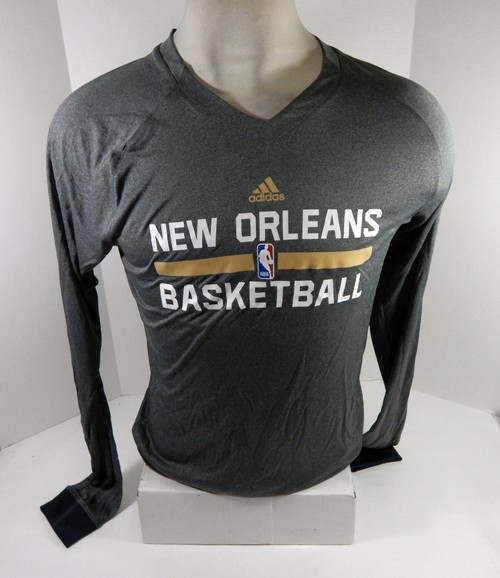2014-15 New Orleans Pelicans Team Issued Grey Longsleeve Training Shirt 2XL+2 1