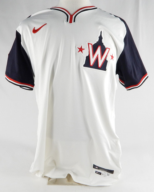 2024 Washington Nationals Riley Adams #15 Game Issued White Jersey DC Alt 48 4