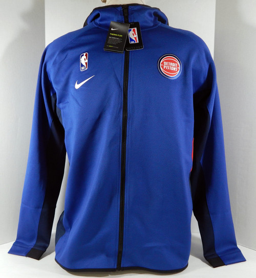 2019-20 Detroit Pistons Team Issued Blue Warm Up Jacket Nike AV0810-495 XLT 45S