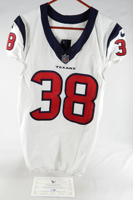 2023 Houston Texans Jacobi Francis #38 Game Issued White Jersey 38 510
