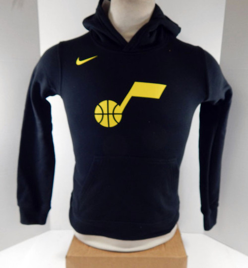 2024-25 Youth Utah Jazz Authentic Black Hoodie Sweatshirt Nike NWT M 64S