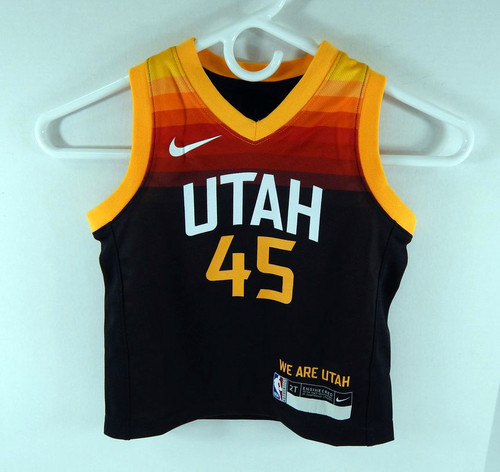 Toddler Utah Jazz Donovan Mitchell #45 Replica Black Jersey City Nike NWT 2T 76S
