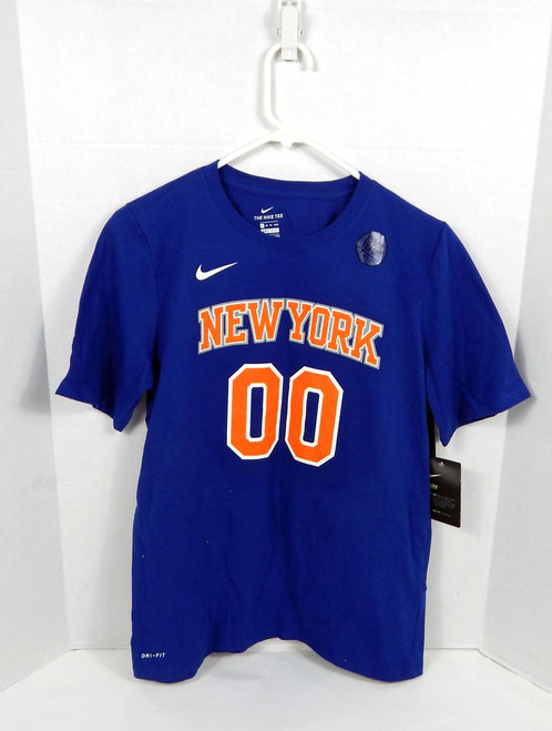 2017-18 Youth New York Knicks Enes Kanter Freedom #00 Blue T-Shirt Nike XL