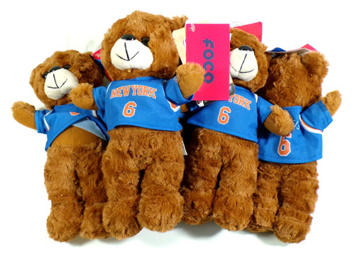Lot of (5) Kristaps Porziņgis #6 New York Knicks Foco Plush Teddy Bears NWT
