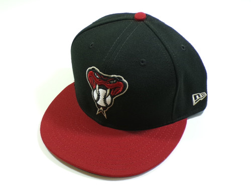 Arizona Diamondbacks Alternate New Era 5950 59Fifty Fitted Hat Black Red 7 1/2