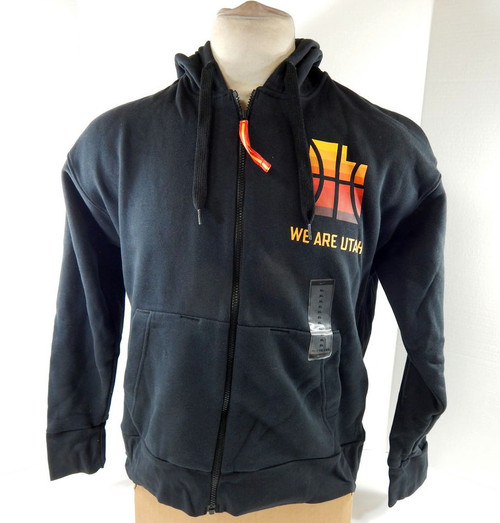 2022-23 Womens Utah Jazz Black Hoodie Zip Up Jacket Nike NWT XL 85S