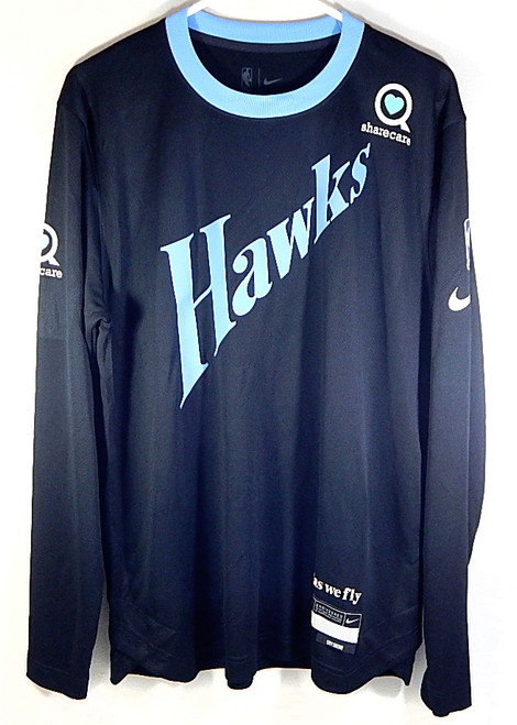 Atlanta Hawks Team Issued Nike City Edition LS Warm Up Shirt Sharecare L Tall