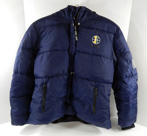 2021-22 Womens Utah Jazz Navy Puffer Jacket Wear by Erin Andrews NWT S 89S