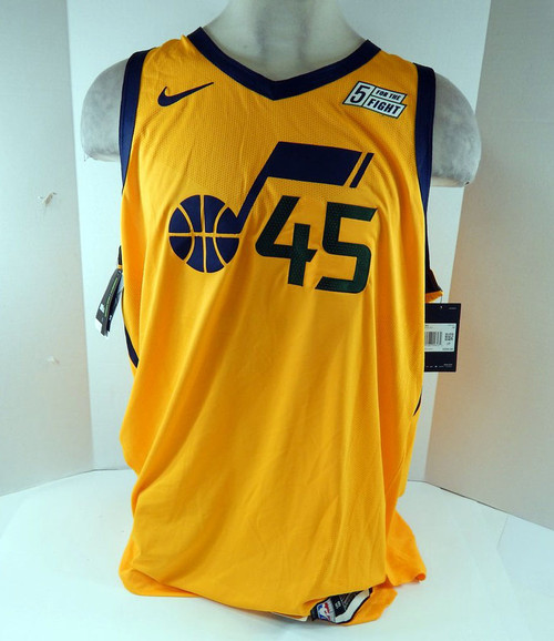 2019 Mens Utah Jazz Donovan Mitchell #45 Authentic Yellow Jersey Nike NWT 3XL 9S