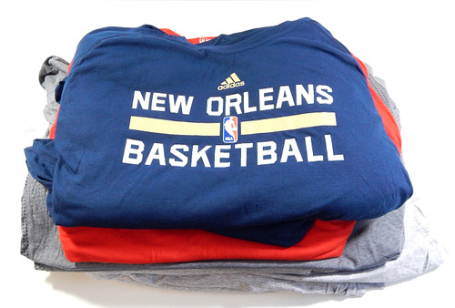 Lot of (19) New Orleans Pelicans Team Issued Shirts Adidas Assorted Sizes L-3XL