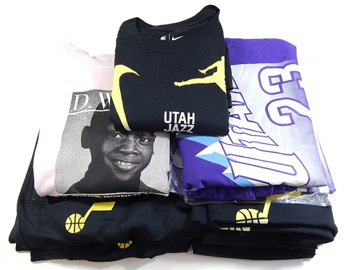Lot of (14) Utah Jazz Team Issued Hoodies Shirts Pants Coats Nike Jordan New Era