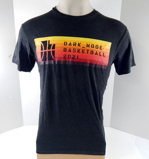Mens Utah Jazz Authentic Grey T-Shirt Darkmode Sportiqe NWT S 49S